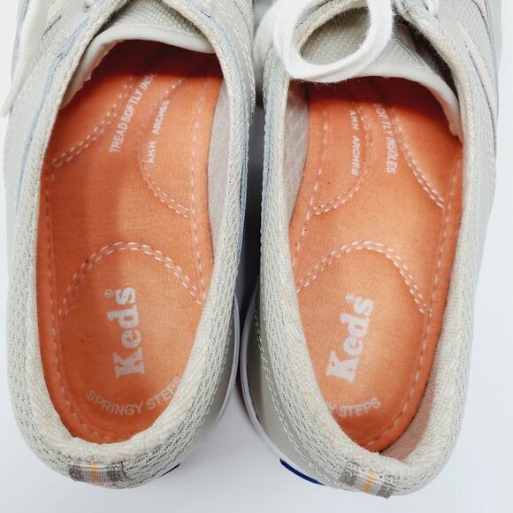 Keds Springy Steps Leather Stone Lace Up Oxford Shoes Size 7 Casual Business - Picture 5 of 10